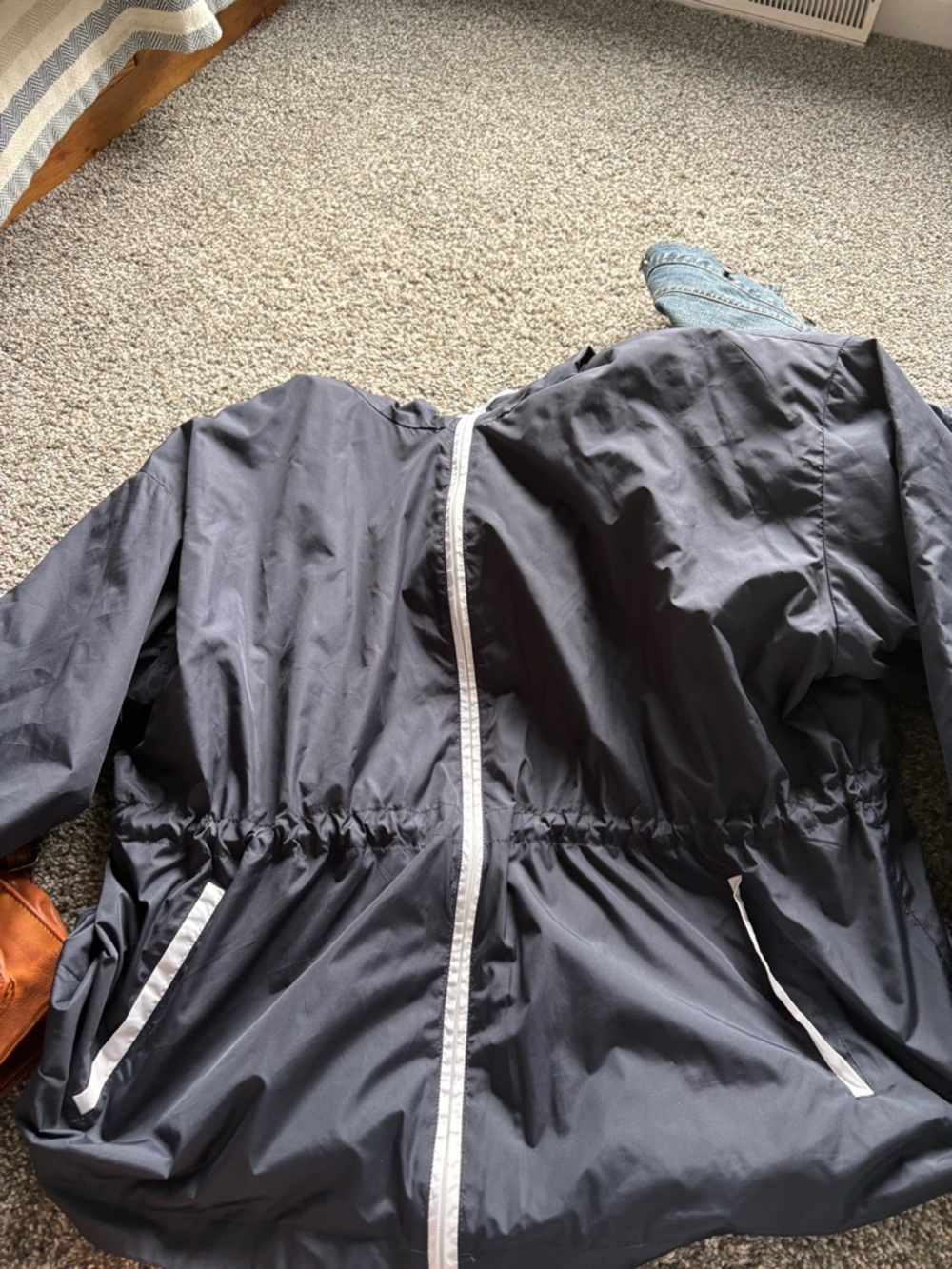 Fleet Street Lightweight Blue Women's Zip-Front Rain Jacket